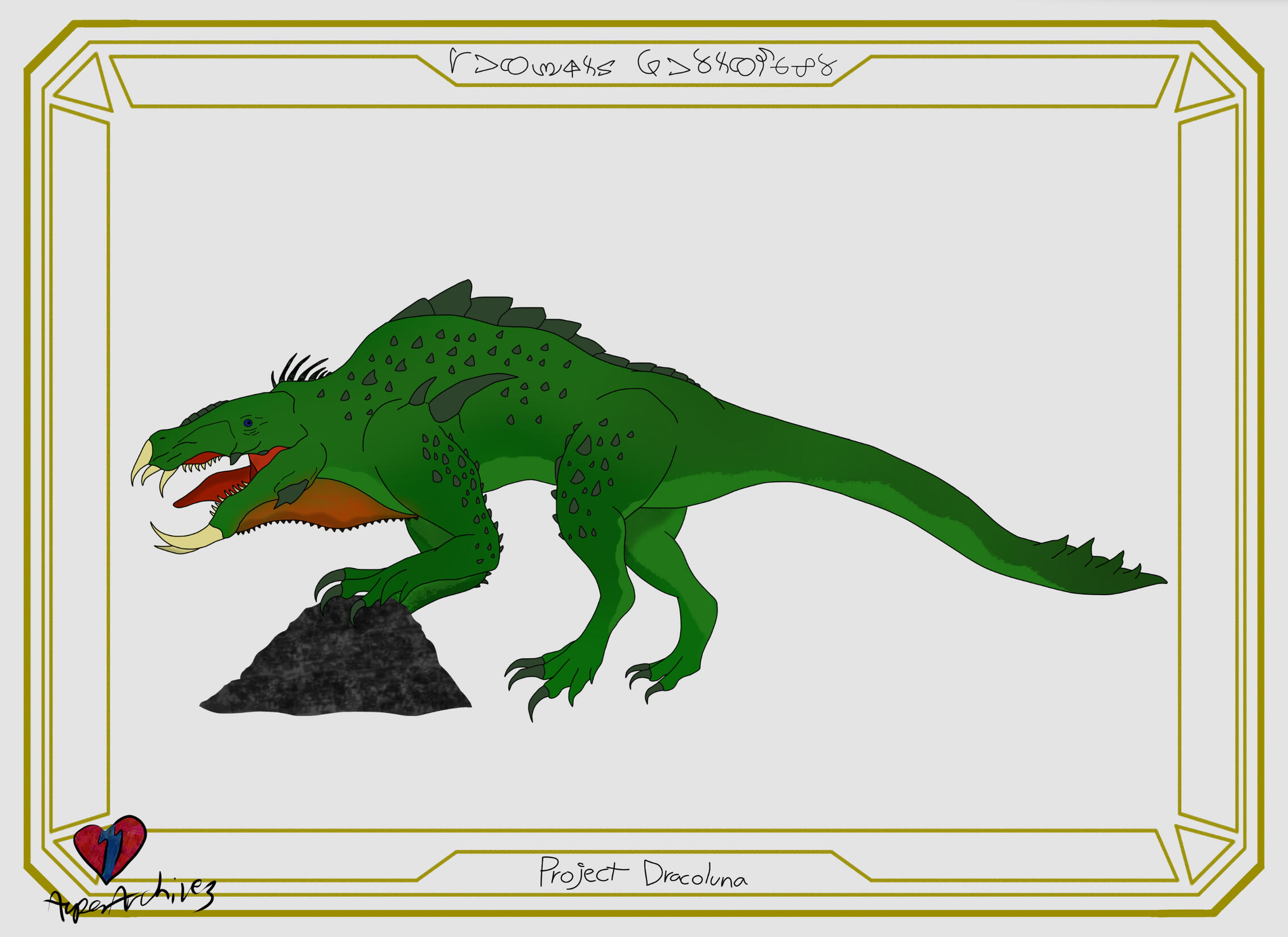 An alien that I based off of a hippo skull