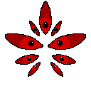 A circle of red eyes